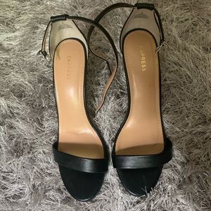 Express Strappy Black Heels 8
